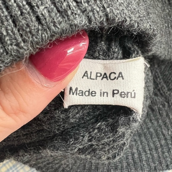 NWOT Lanificio Gray 100% Alpaca Boyfriend Cardigan Size L - Picture 5 of 7
